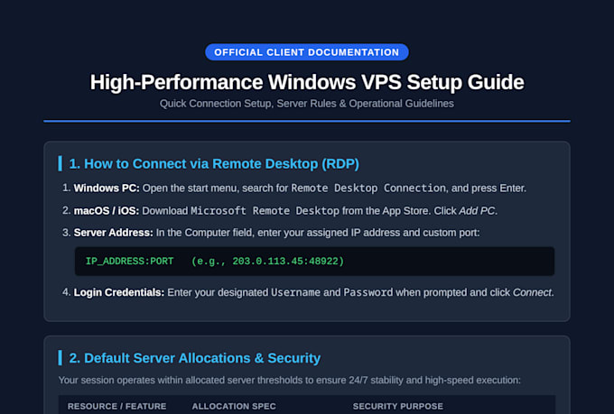 set up and optimize high performance windows vps or rdp